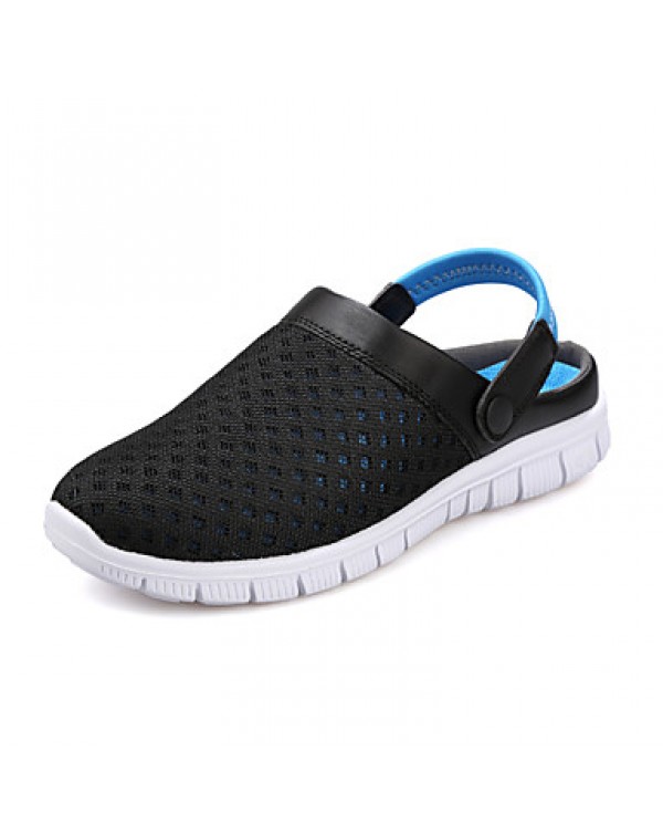 Men's Shoes Customized Materials / Tulle Outdoor Clogs & Mules Outdoor Slip-on Black / Blue / Gray  