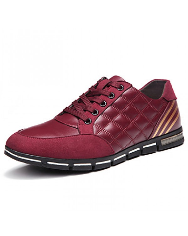 Men's Shoes Leather Outdoor / Office & Career Fashion Sneakers Outdoor / Office & Career Black / Blue / Brown / Burgundy  