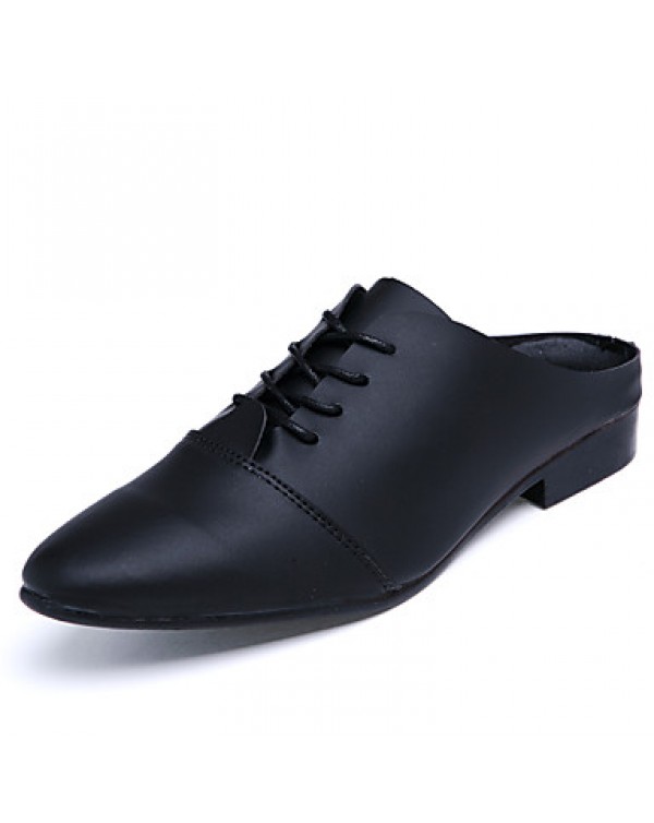 Men's Shoes Office & Career/Party & Evening/Casual Fashion PU Leather Oxfords Slip-on Shoes Black/White 39-44  