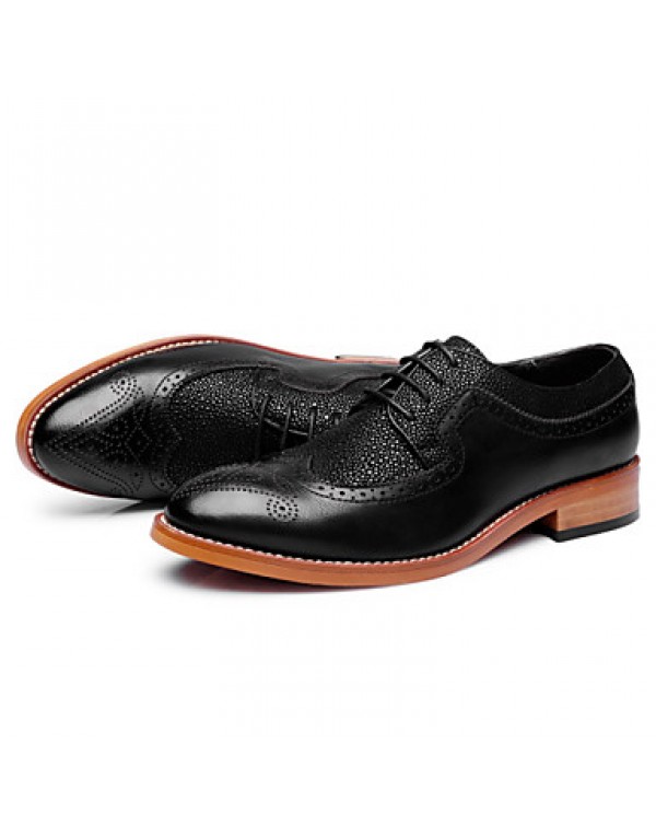 Men's Shoes Wedding/Office & Career/Party & Evening Patent Leather Oxfords Black/Blue  