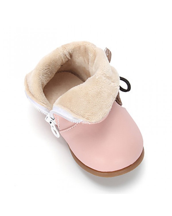 Girl's Boots Winter Fashion Boots / Comfort Leatherette / Casual Flat HeelBowknot / Others /  