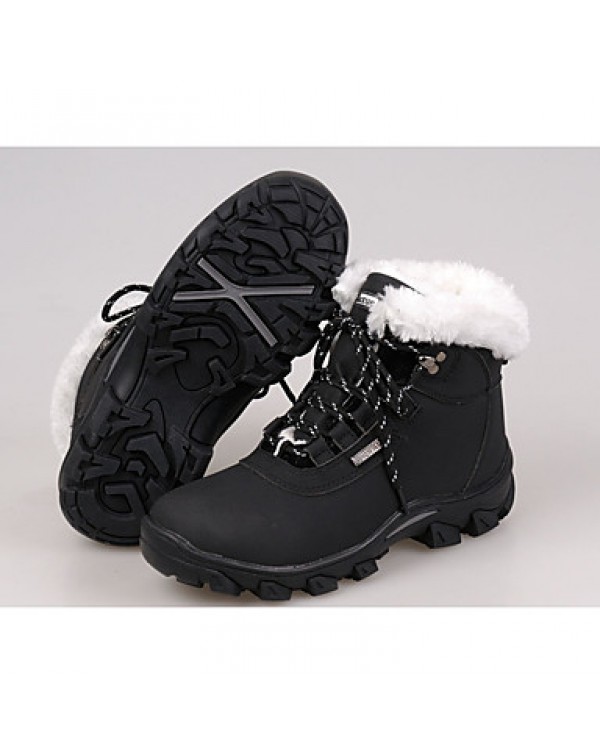 Women's Boots Winter Comfort PU Casual Chunky Heel Zipper Black / Green / Khaki Others