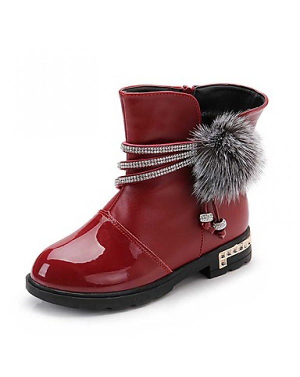 Girl's Boots Spring / Fall / Winter Snow Boots / Motorcycle Boots / Bootie / Comfort Leather Outdoor /  Casual  Zipper  