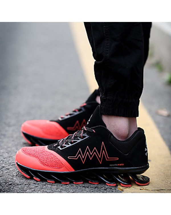 Unisex Running Athletic Shoes Spring / Fall Comfort Tulle Casual Flat HeelGreen / Red / White Sneaker