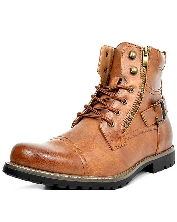 MEN'S METAL DOUBLE ZIP RIDER BOOTS 46764393C