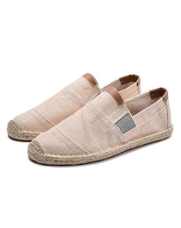 MEN'S LINEN CANVAS FISHERMAN'S SHOES 47496696