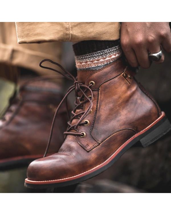 VINTAGE MEN'S LACE-UP MARTIN BOOTS