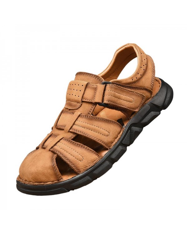 Men's Leather Sandals Casual Beach Shoes 44886618Z